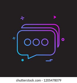Message icon design vector