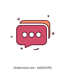 Message icon design vector