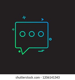 Message icon design vector 