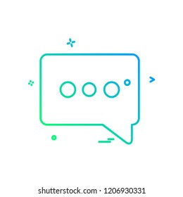 Message icon design vector