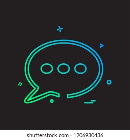 Message icon design vector