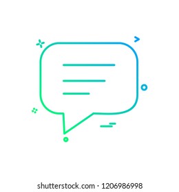 Message icon design vector