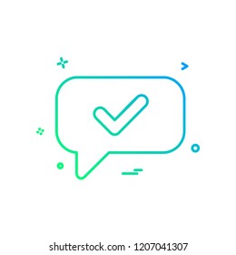 Message icon design vector