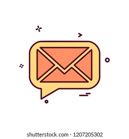 Message icon design vector