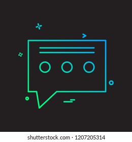 Message icon design vector