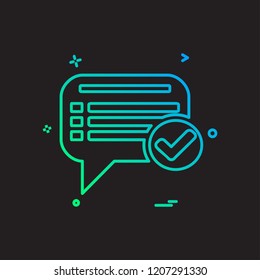 Message icon design vector