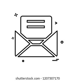 Message icon design vector