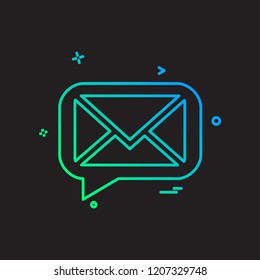 Message icon design vector