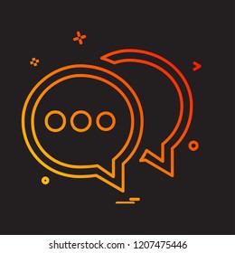 Message icon design vector