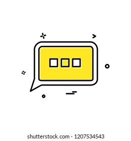 Message icon design vector