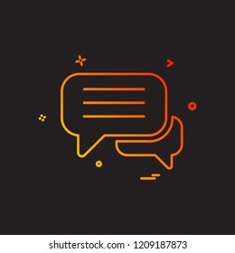 Message icon design vector