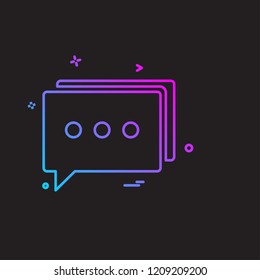 Message icon design vector