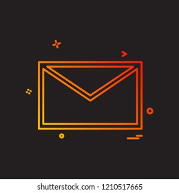 Message icon design vector