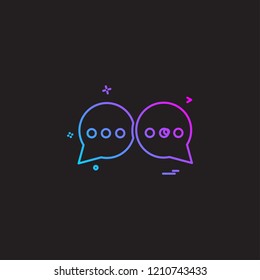 Message icon design vector 