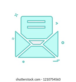 Message icon design vector