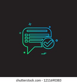 Message icon design vector