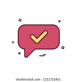 Message icon design vector