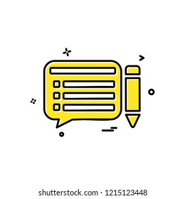 Message icon design vector