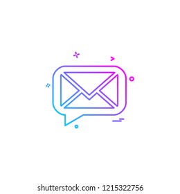 Message icon design vector