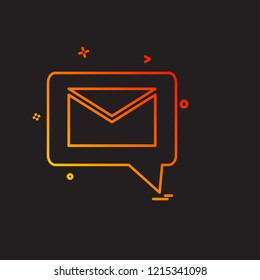 Message icon design vector 