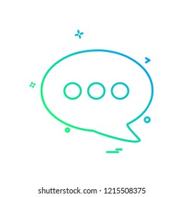 Message icon design vector