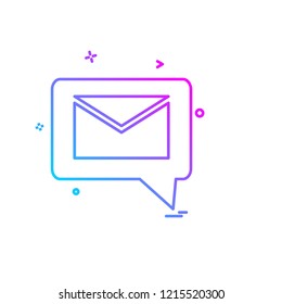 Message icon design vector 