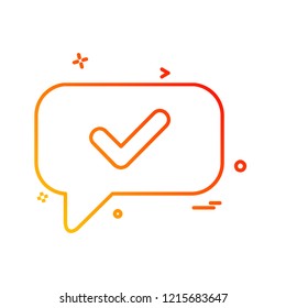 Message icon design vector