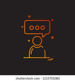 Message icon design vector