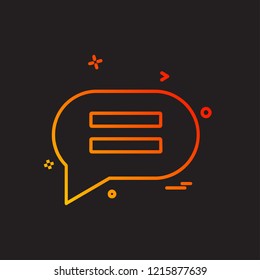 Message icon design vector