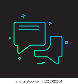 Message icon design vector