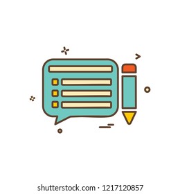 Message icon design vector