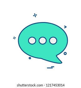 Message icon design vector