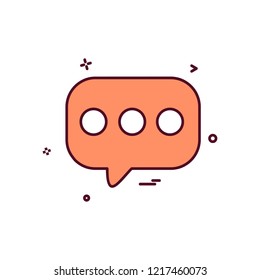 Message icon design vector