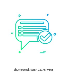 Message icon design vector
