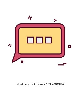 Message icon design vector