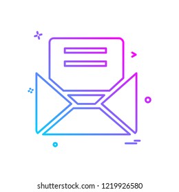 Message icon design vector