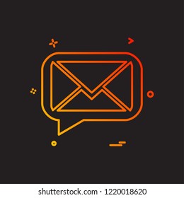 Message icon design vector