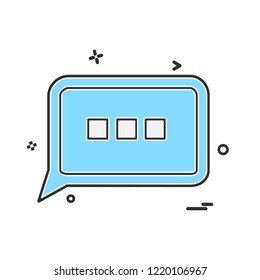 Message icon design vector