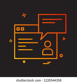 Message icon design vector