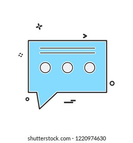 Message icon design vector