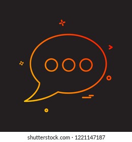 Message icon design vector
