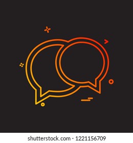 Message icon design vector