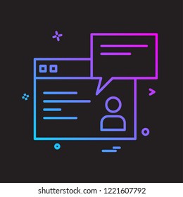 Message icon design vector