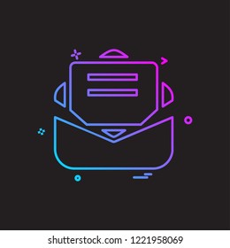 Message icon design vector