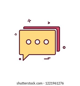 Message icon design vector