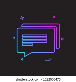 Message icon design vector