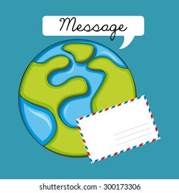 message icon design, vector illustration eps10 graphic 