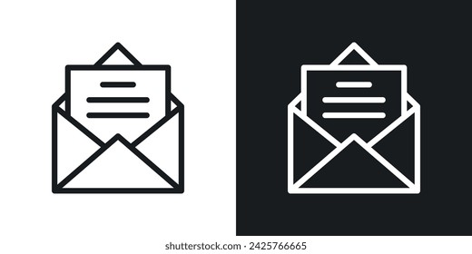 Message icon designed in a line style on white background.