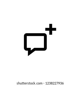 Message icon. Dialog sign
