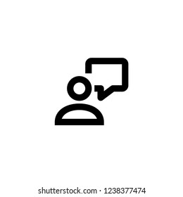 Message icon. Dialog sign